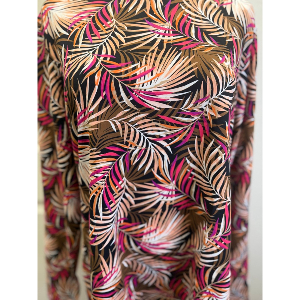 Lands’ End Palm Print Rash Guard Swim Tee Size L UPF 50 NWT - Picture 2 of 5